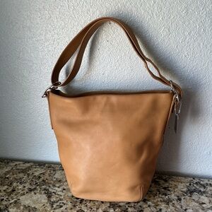 Coach Vintage Tan Leather Bucket Bag